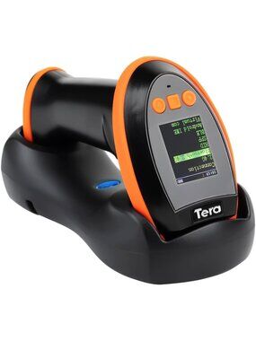 Tera Wireless Barcode Scanner with Screen, 1D/2D QR Reader, Charging Cradle